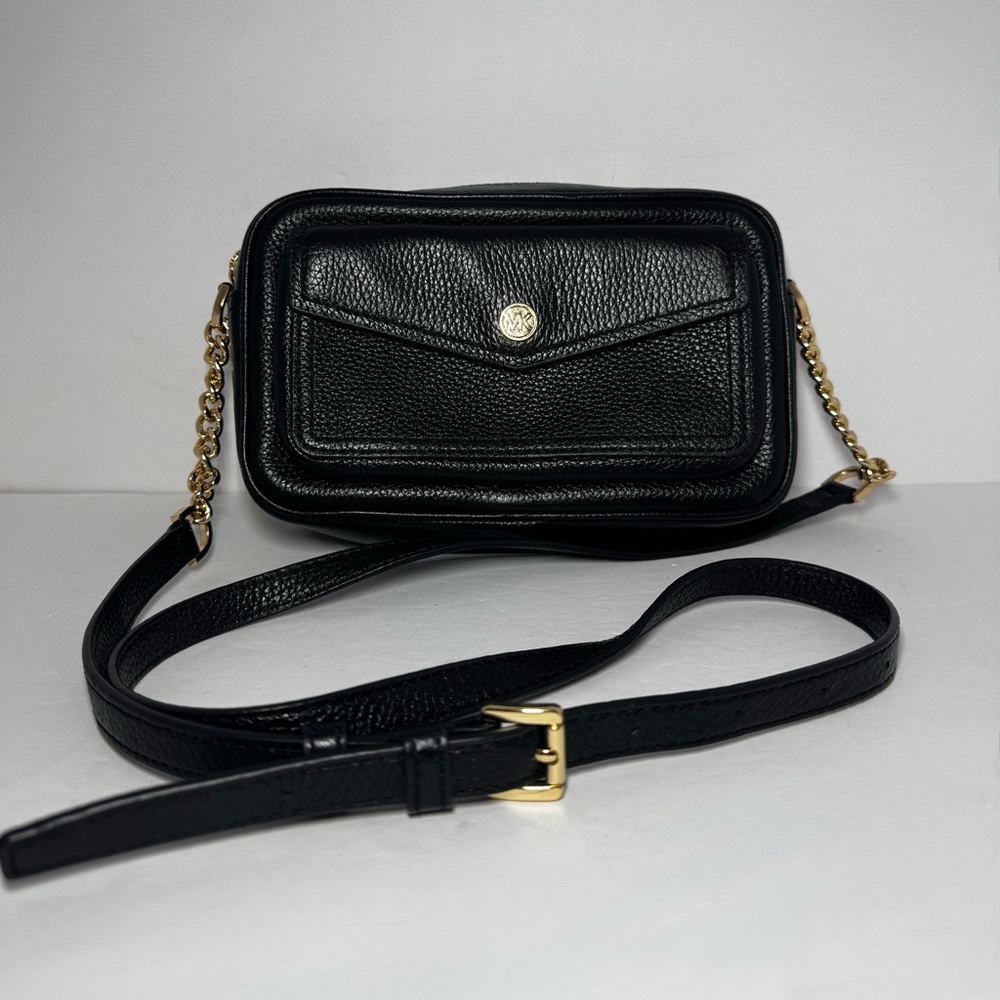 MICHAEL Michael Kors Jet Set Travel Medium Pocket Camera Crossbody Leather Bag